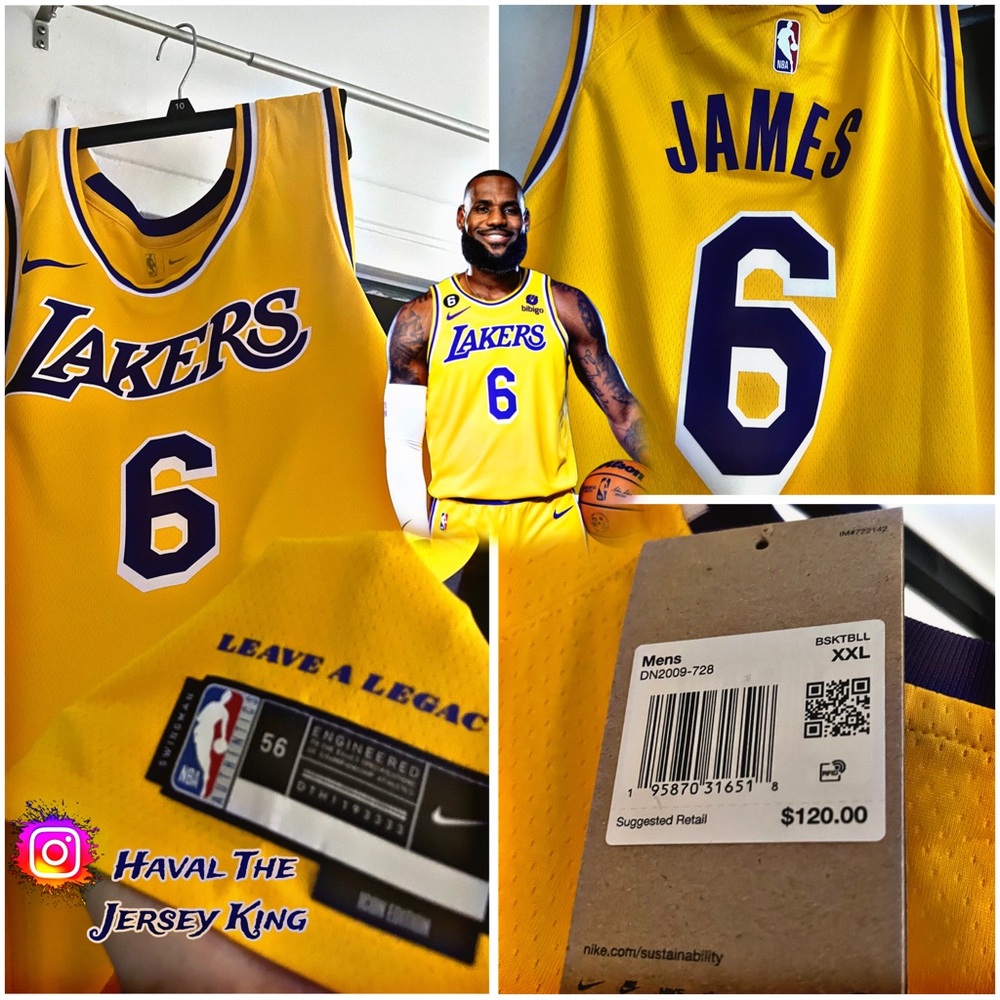 LeBron James Los Angeles Lakers Nike #6 Swingman Jersey - Gold - Icon